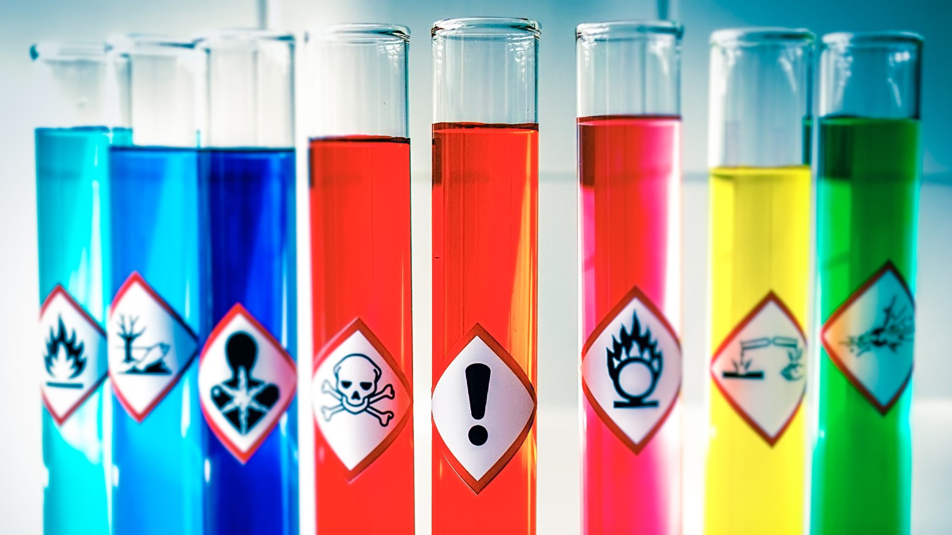 Aligned Chemical Danger pictograms - Health Hazard