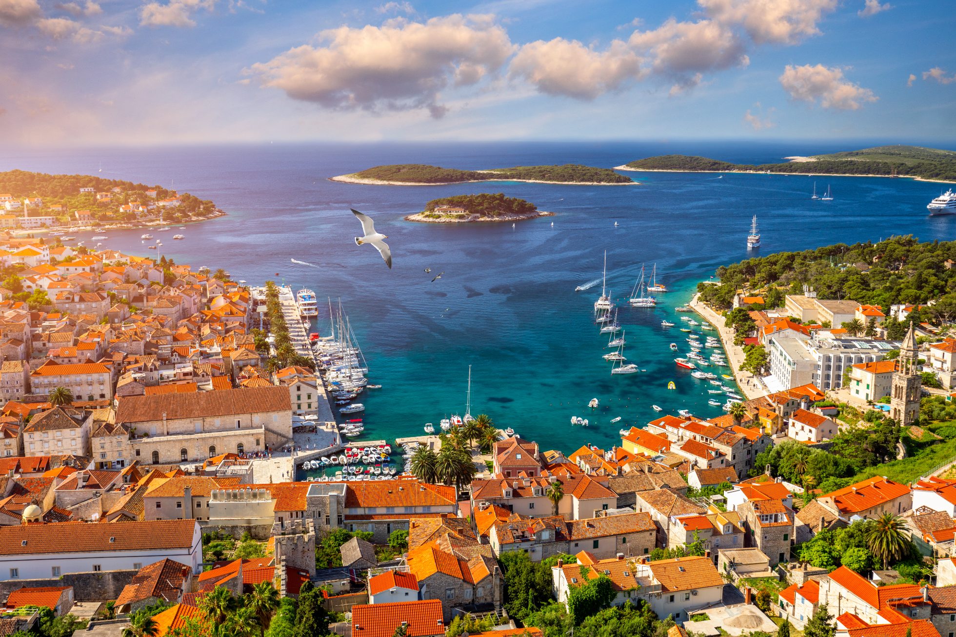 Hvar - a mountainous island off the coast of Croatia.