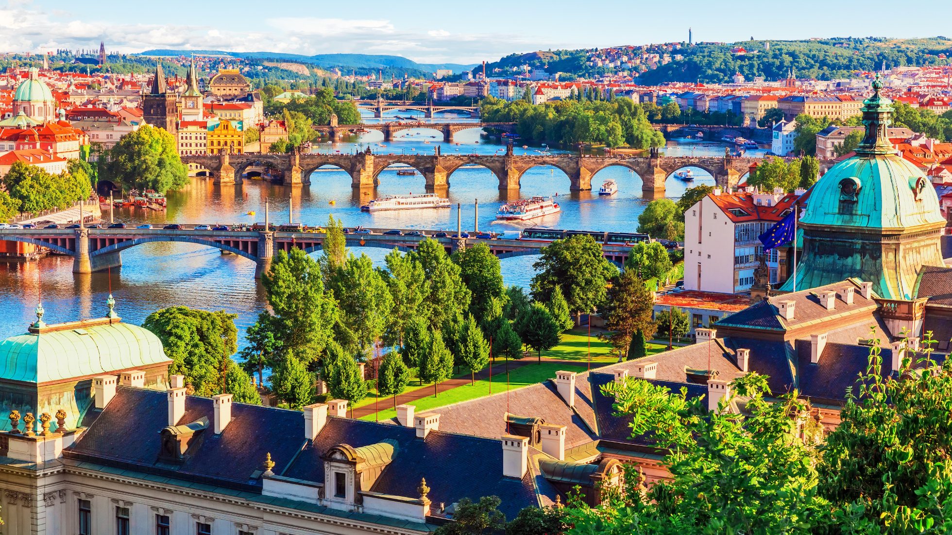 Bridges over the Vltava River in Prague