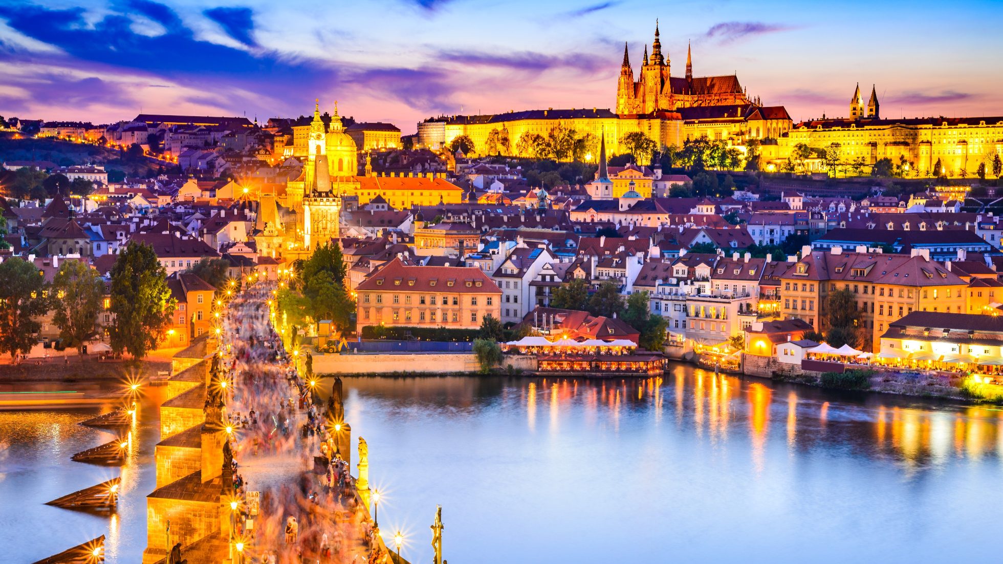 Prague at sunset