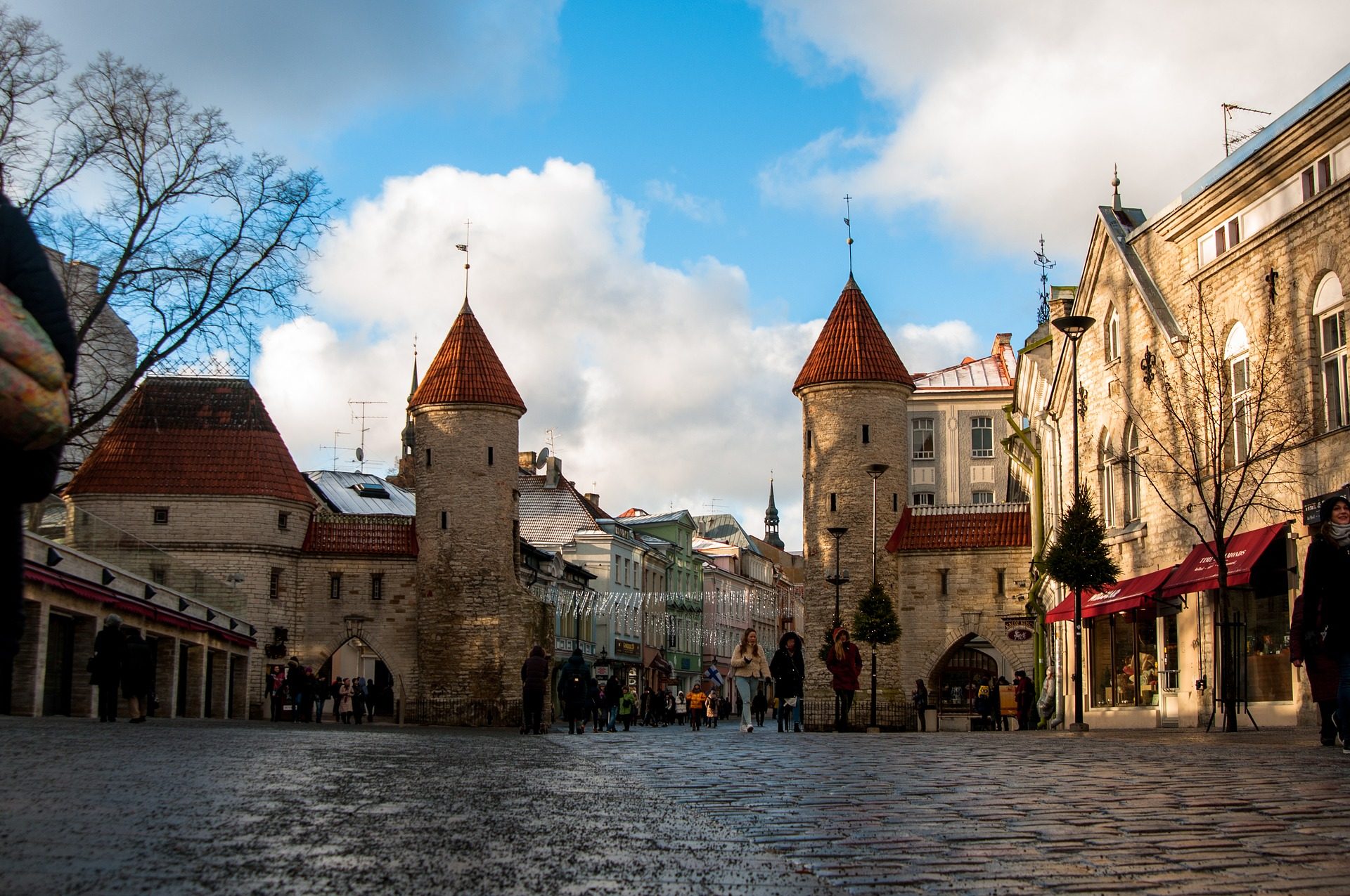 Stare miasto w Tallinnie w lutym