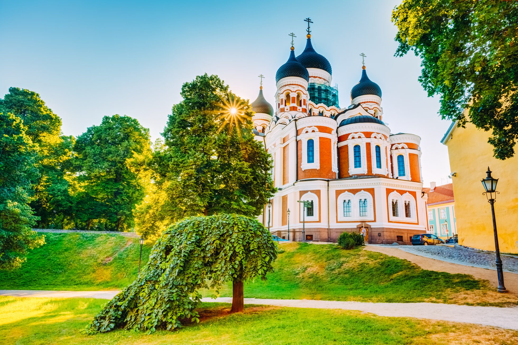 View of Alexander Nevsky Orthodox Cathedral in Tallinn