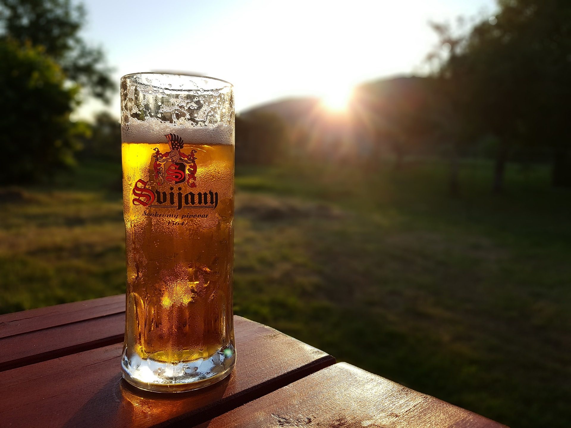 Czeskie piwo Svijany z piękną panoramą w tle