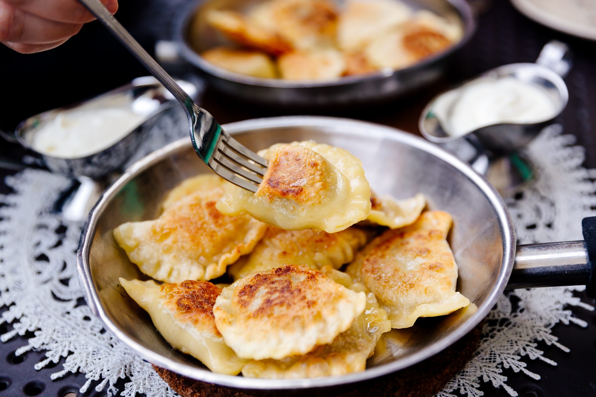 Smażone pierogi - kuchnia polska, święta w górach