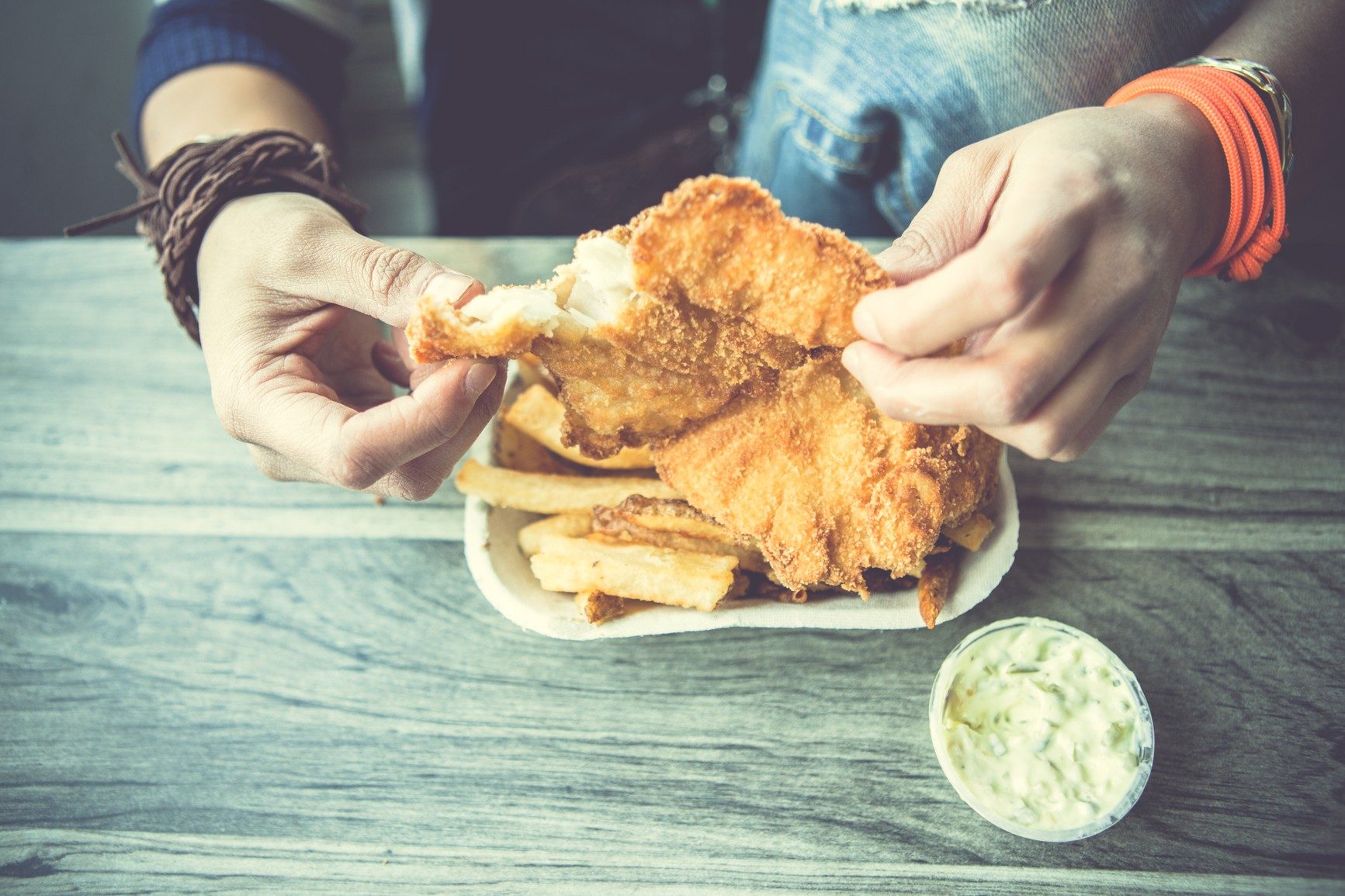 Tradycyjne danie Wielkiej Brytanii fish and chips