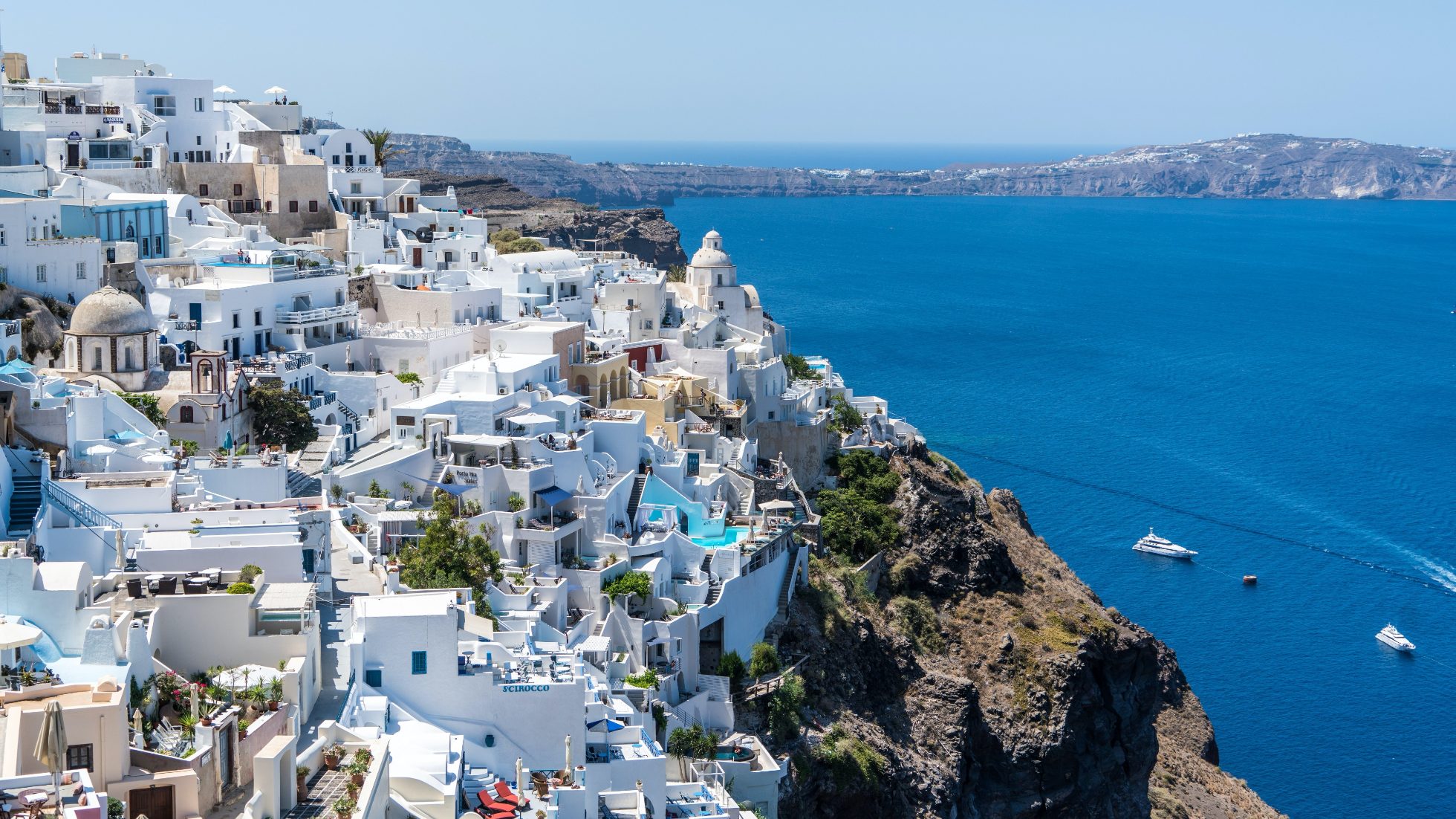 panorama of Santorini