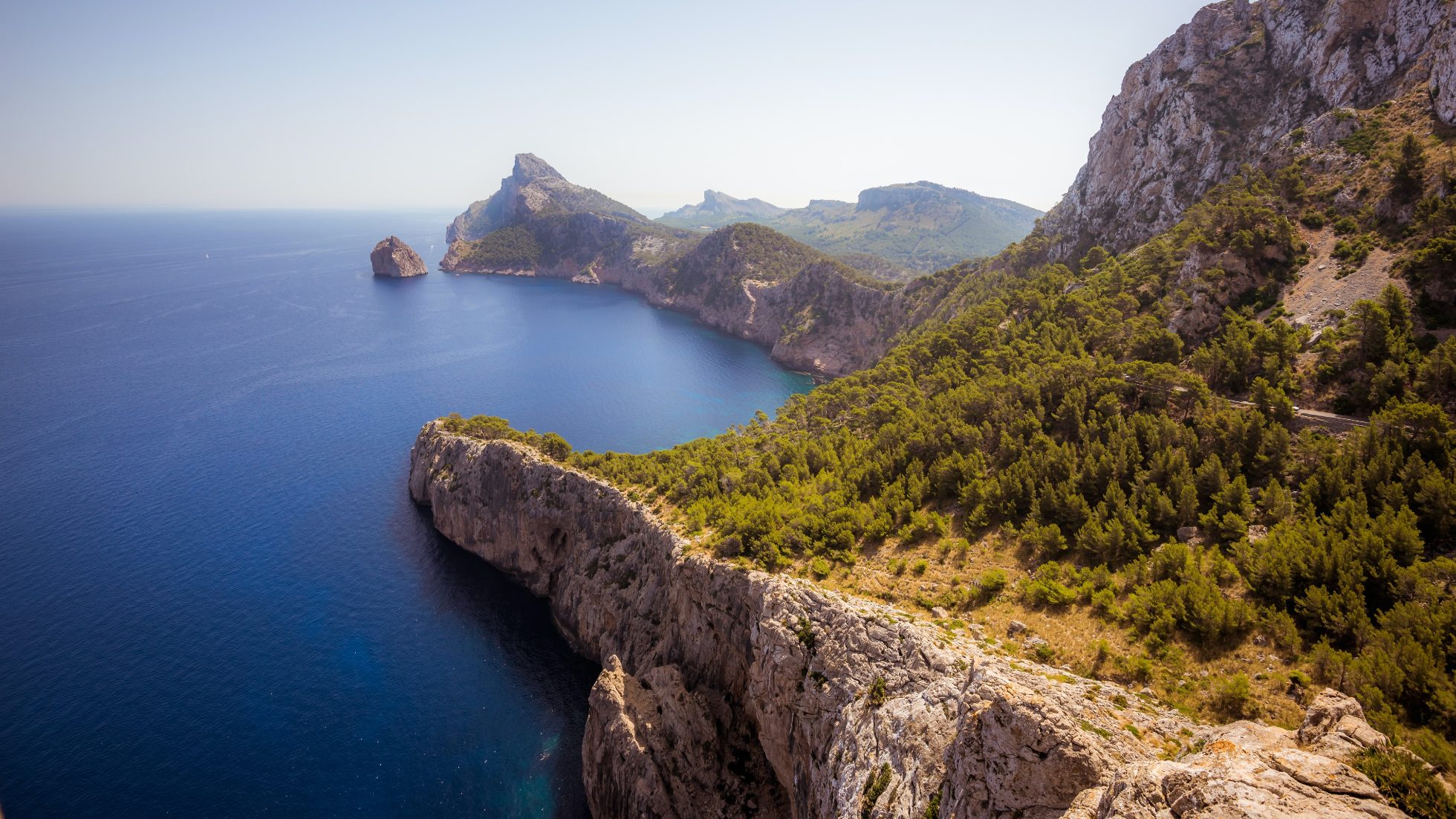 Beautiful views on the way on the island of Majorca