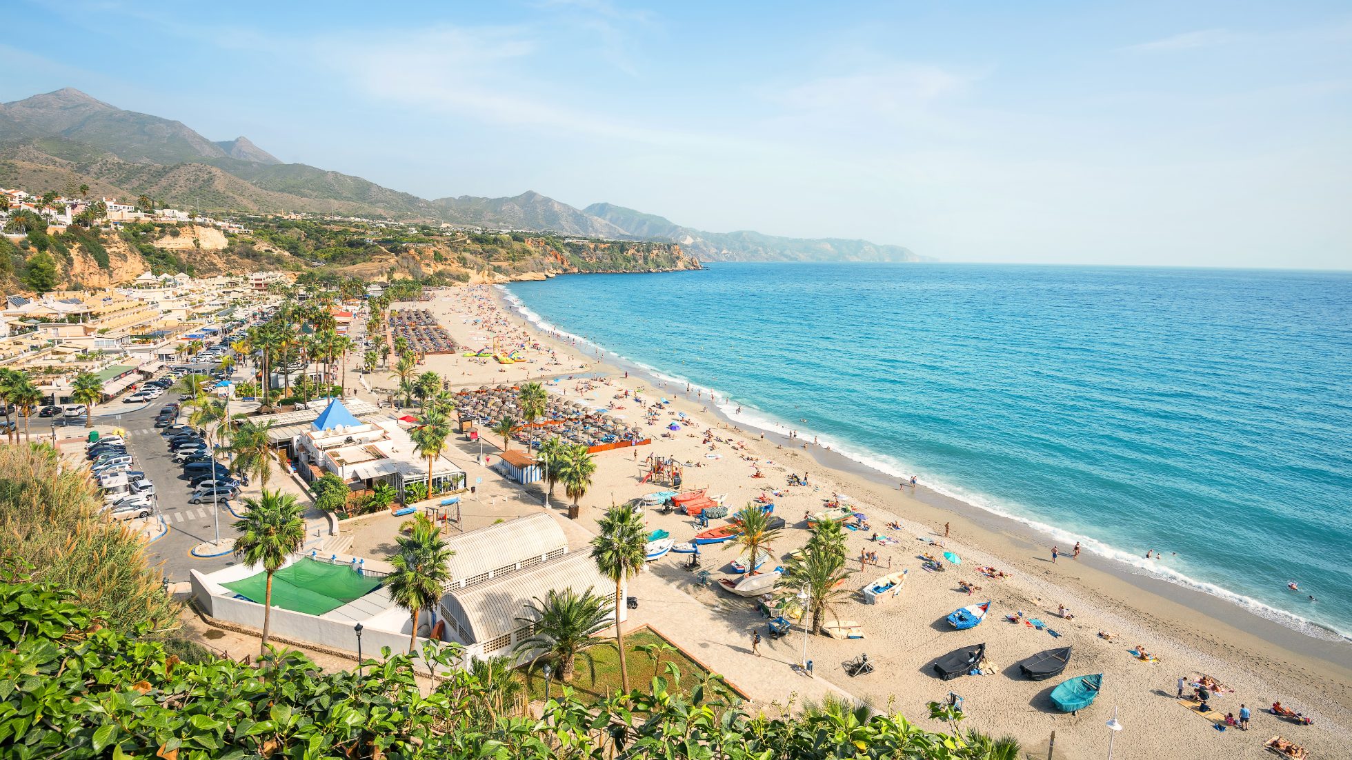 Plaża w Maladze, wakacje w Hiszpanii