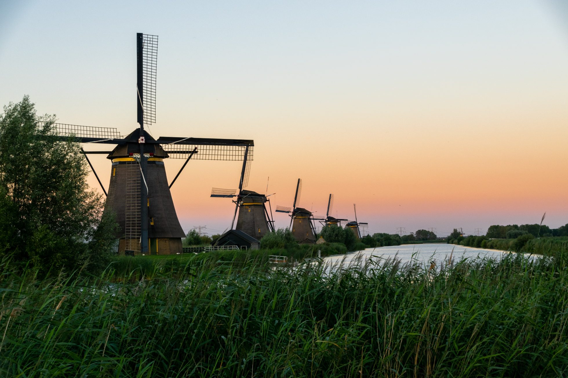 Wiatraki w Kinderdijk
