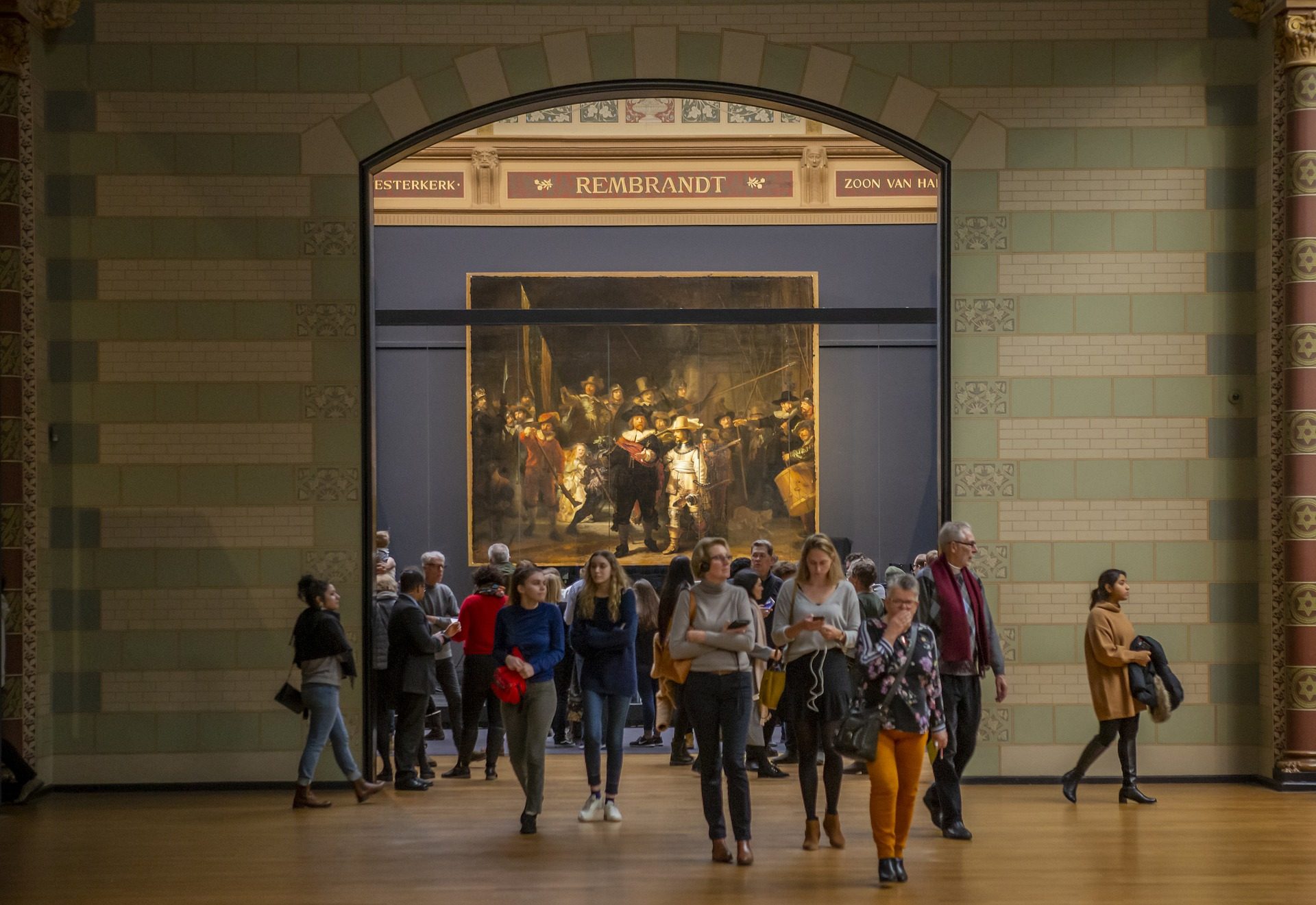 Wnętrze Rijksmuseum w Amsterdamie
