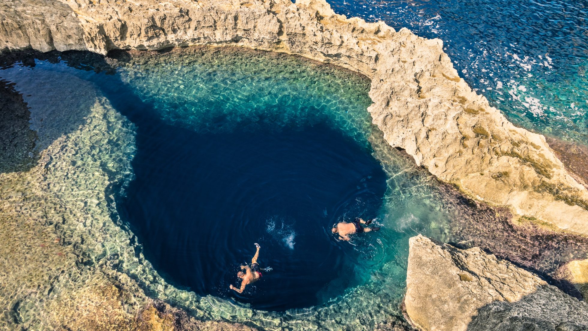 Niebieska Dziura w Gozo, Malta