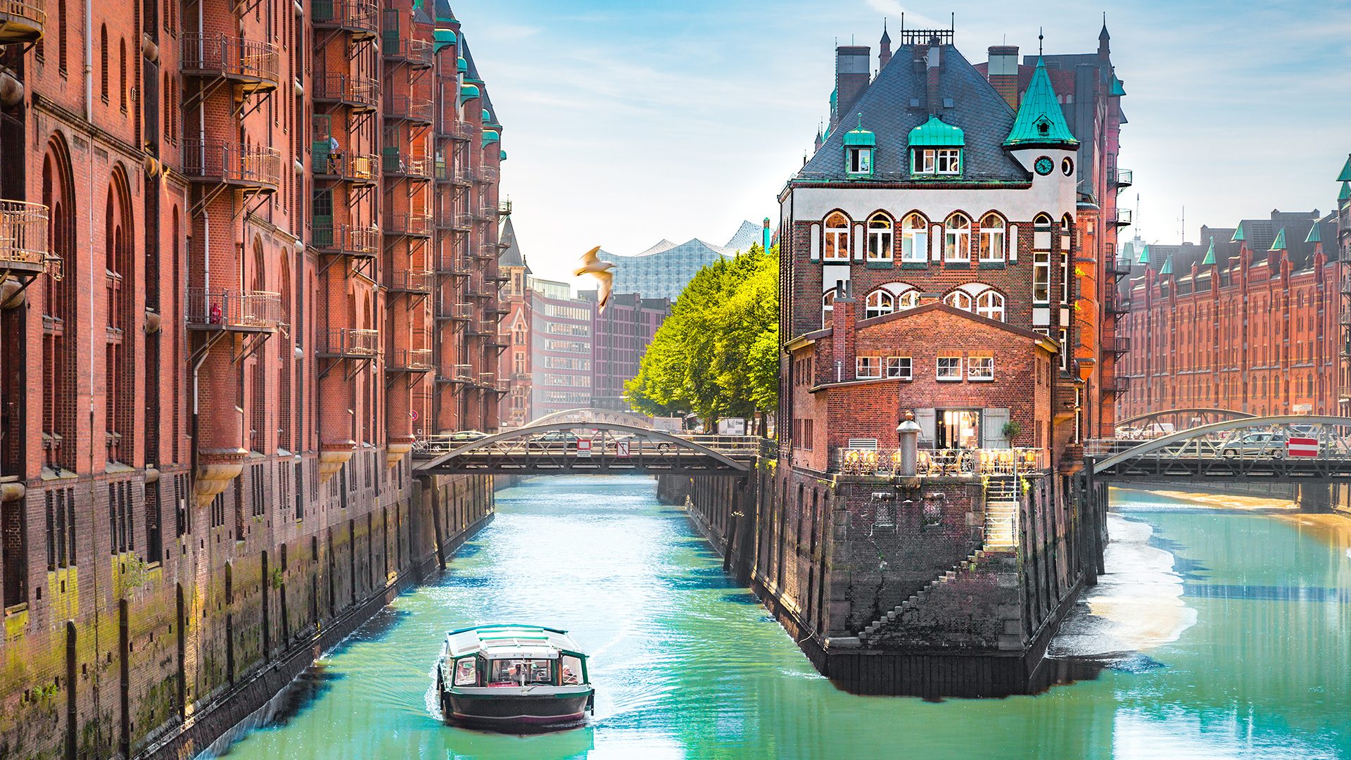 Dzielnica portowa Speicherstadt w Hamburgu