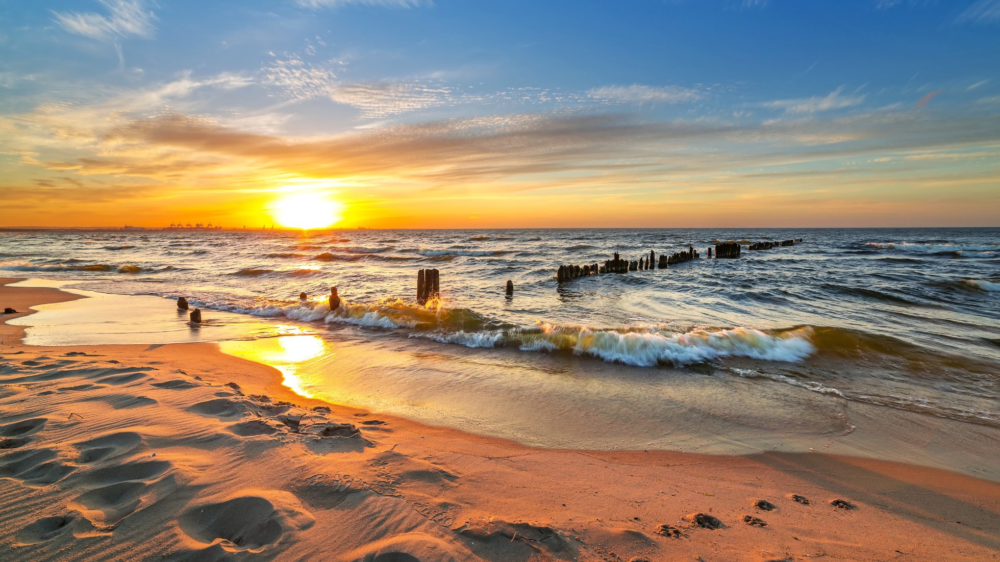 Baltic Sea by the sunset