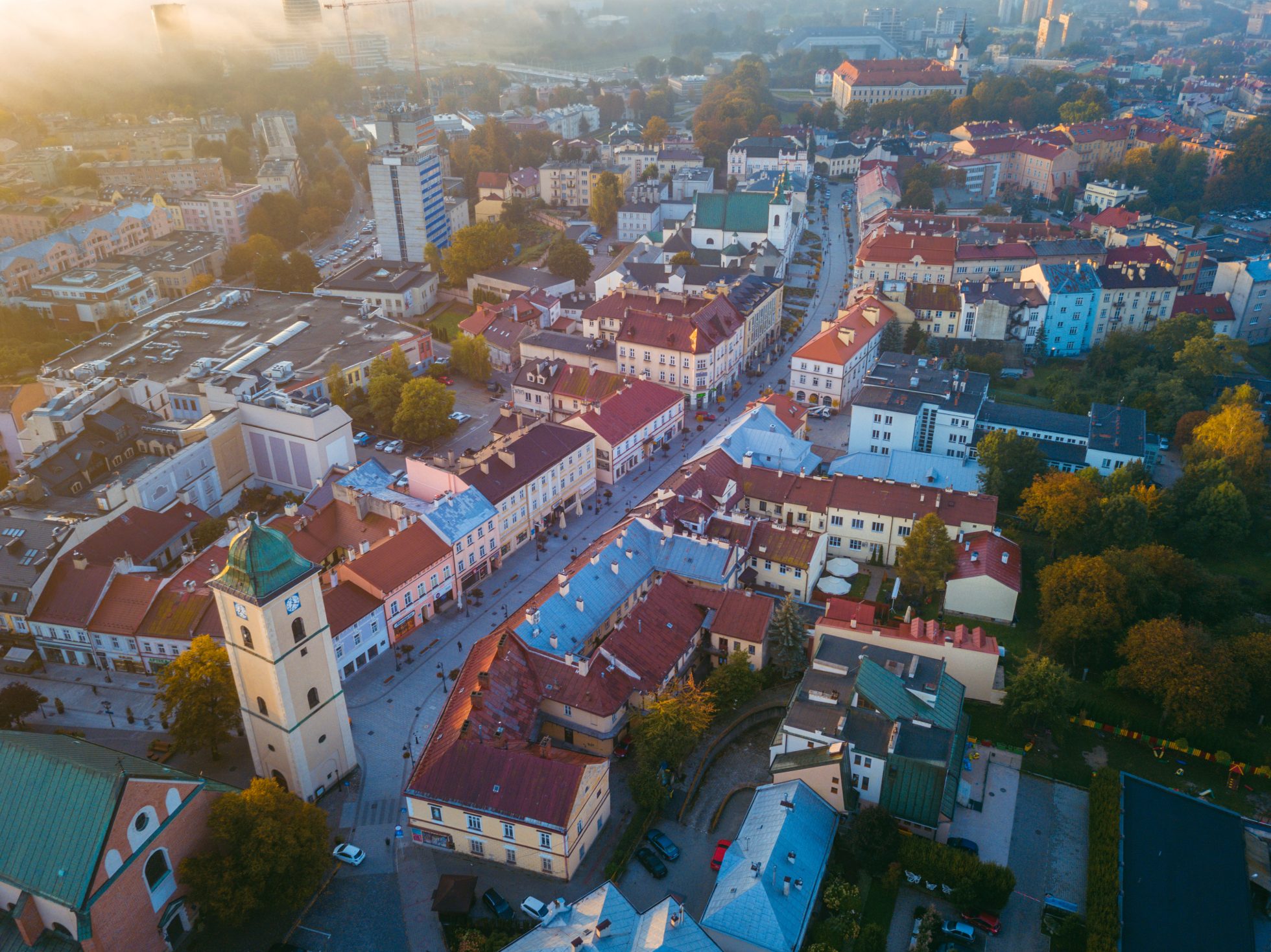 Luftansicht von Rzeszow.Rzeszow, Subkarpathien, Polen.