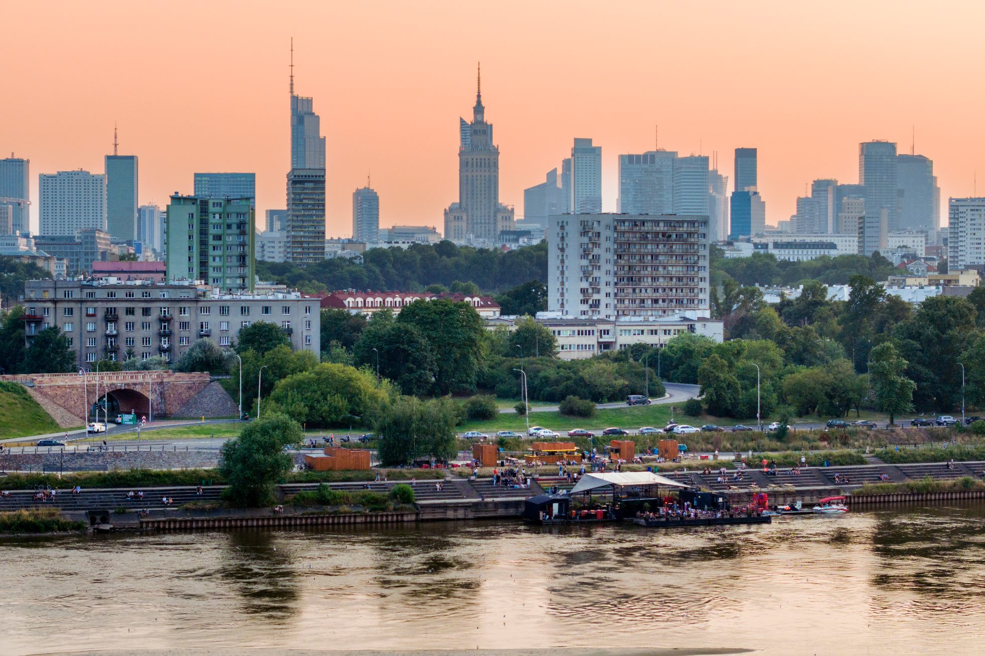 Panorama Warszawy i Wisły, najpiękniejsze miasta w Polsce