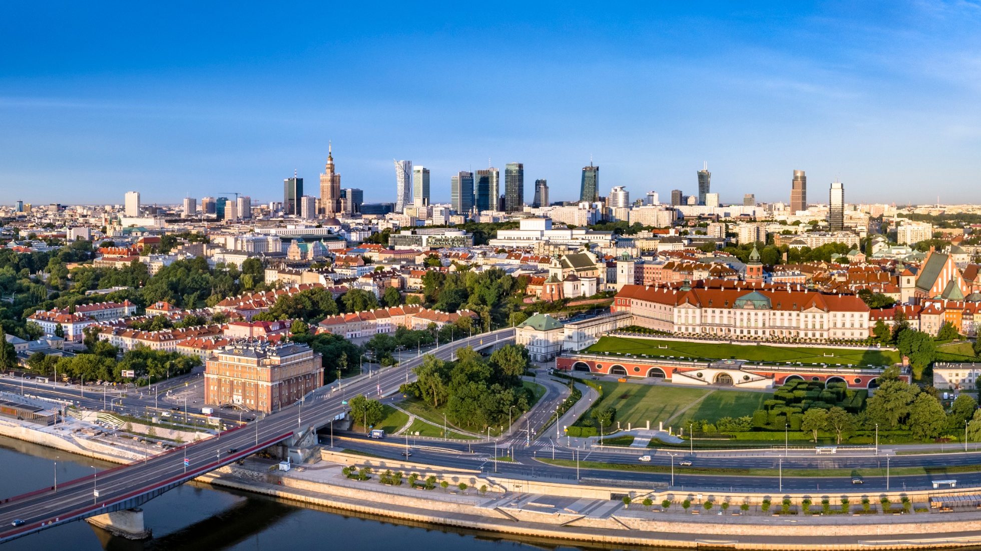 Widok z lotu ptaka, Warszawa
