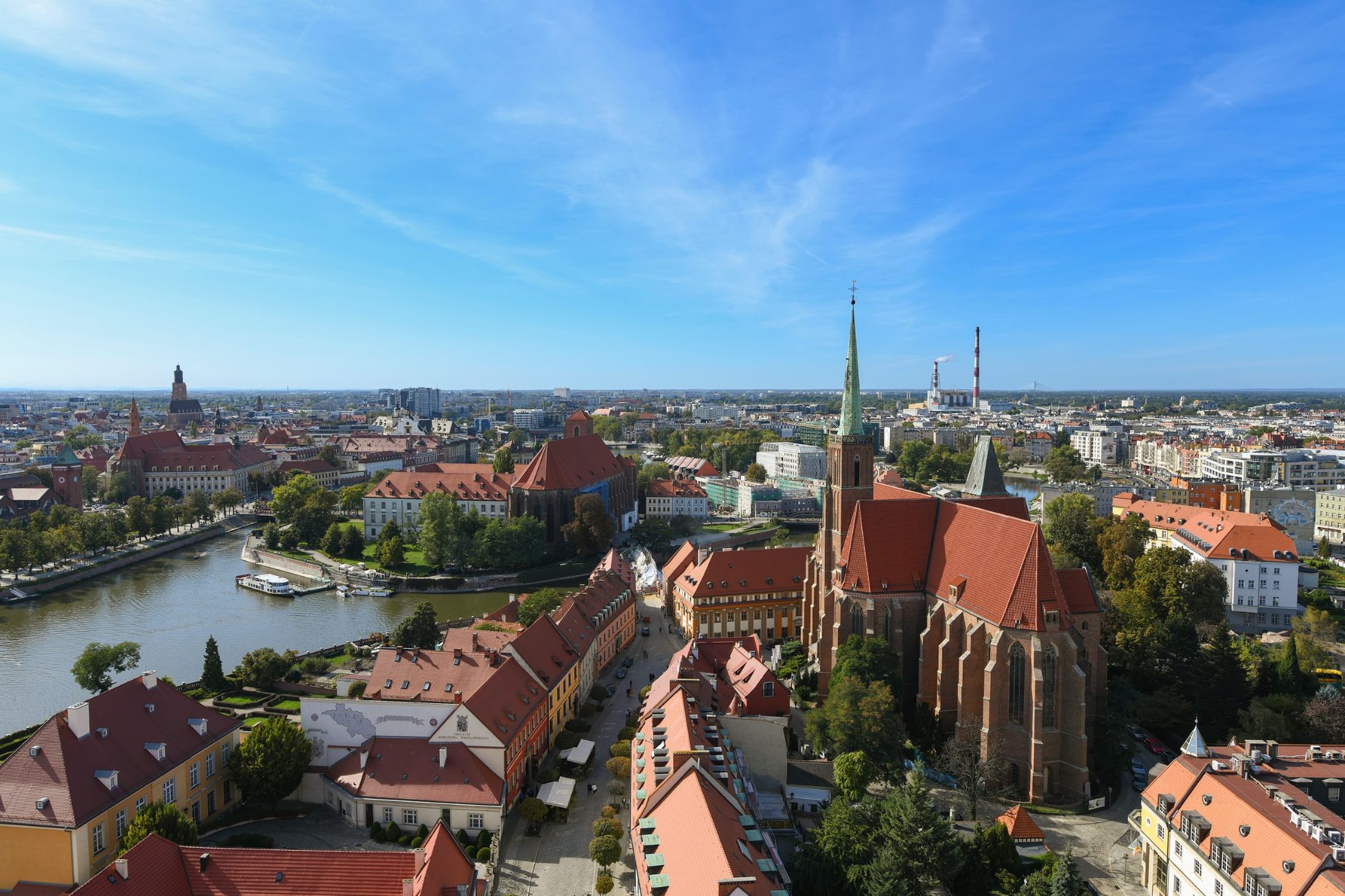 Widok na Wrocław z góry