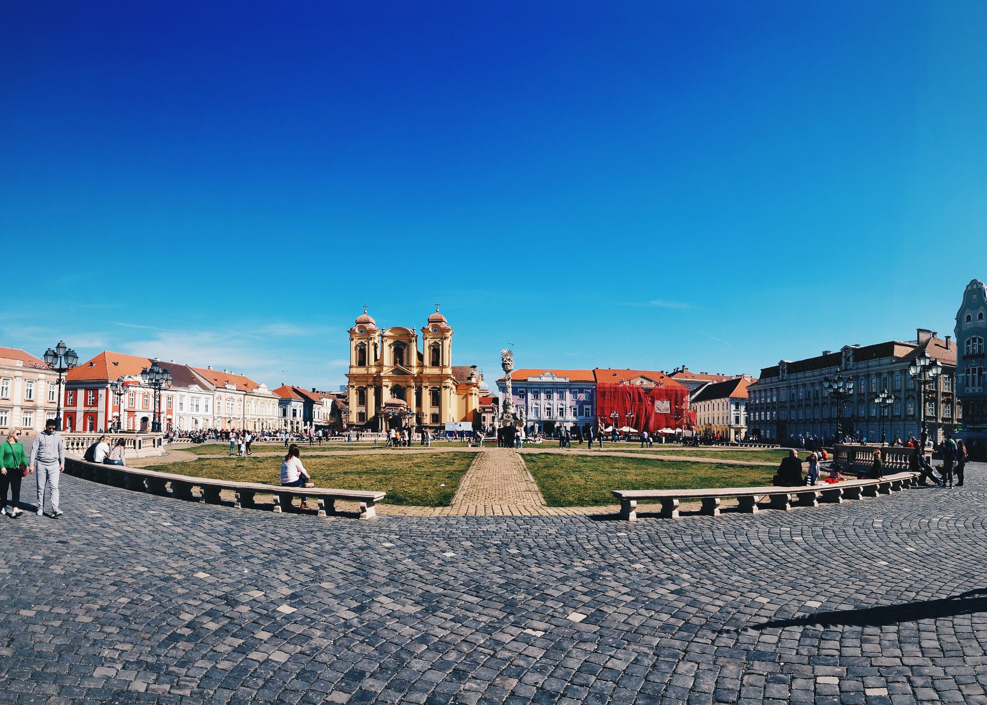 The old town in Timisoara, Romania