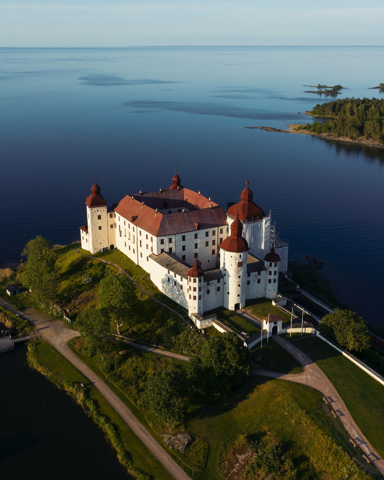Zamek LĂ¤ckö w Lidköping w Szwecji