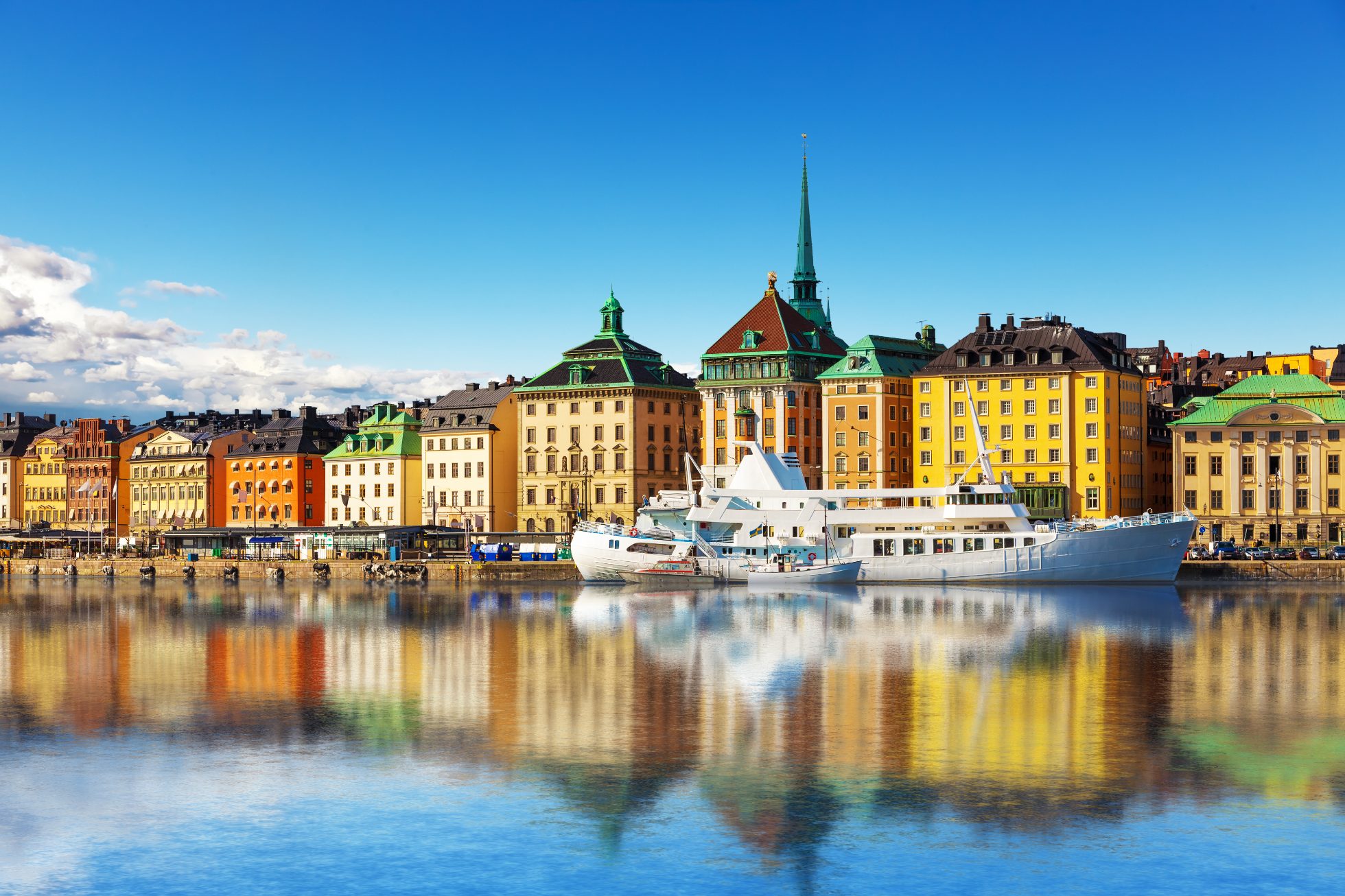 Widok na Stare Miasto (Gamla Stan) w Sztokholmie