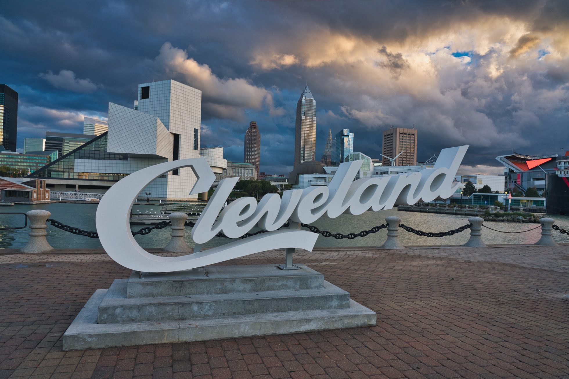 Zdjęcie Cleveland o zachodzie słońca