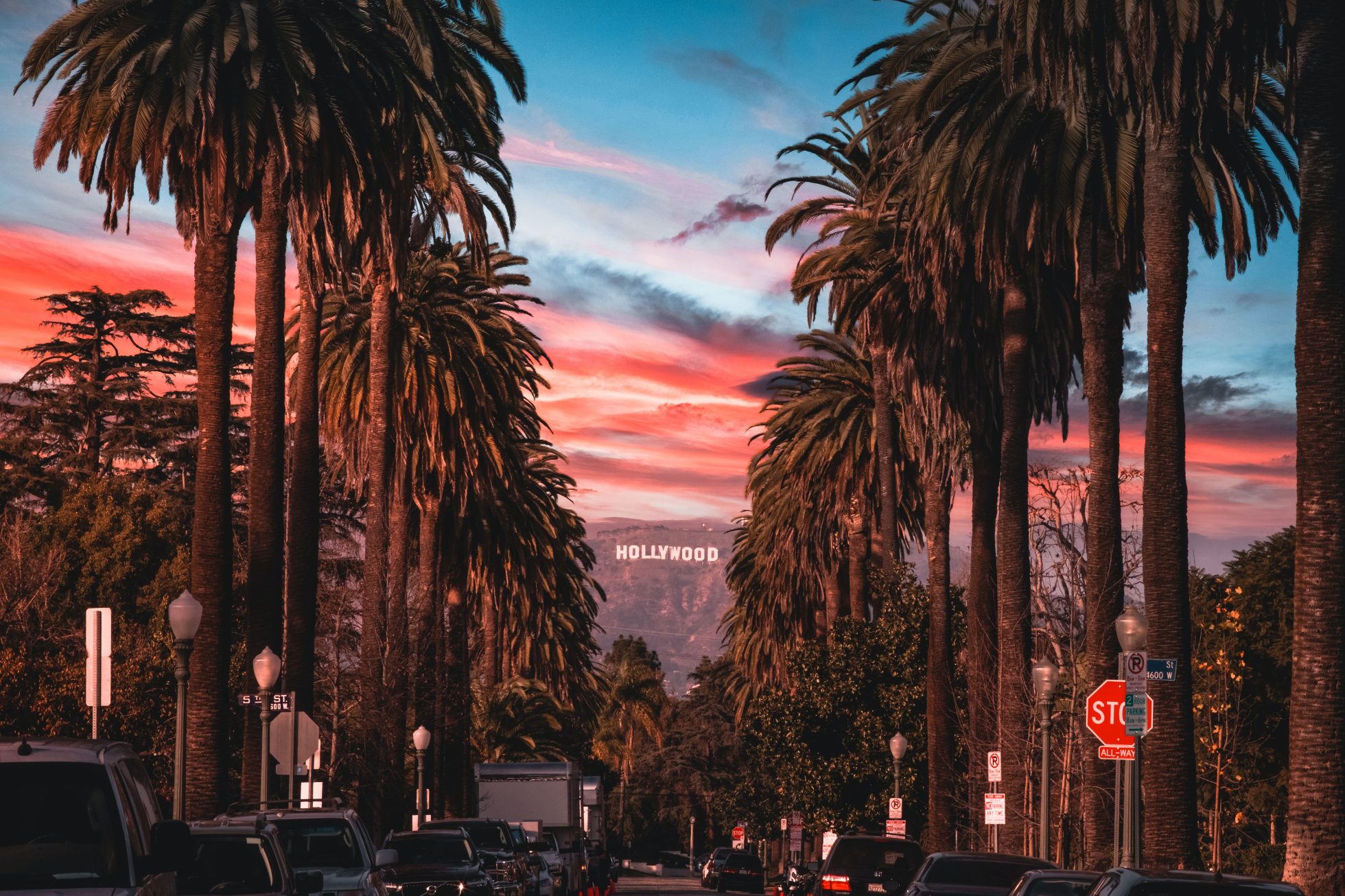 Napis Hollywood o zachodzie słońca, atrakcje Los Angeles