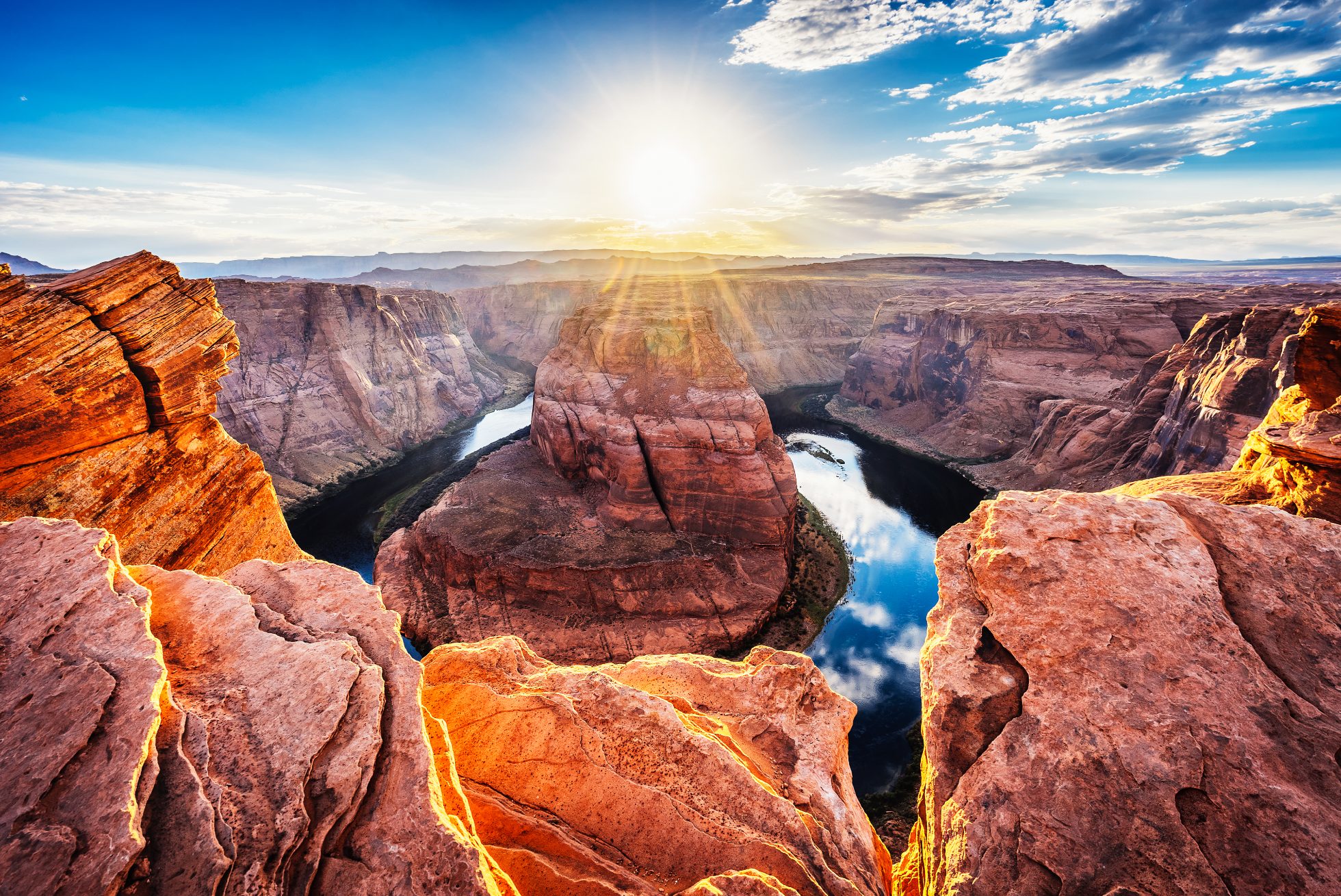 Zakole Podkowy o Zachodzie Słońca - Rzeka Kolorado, Arizona