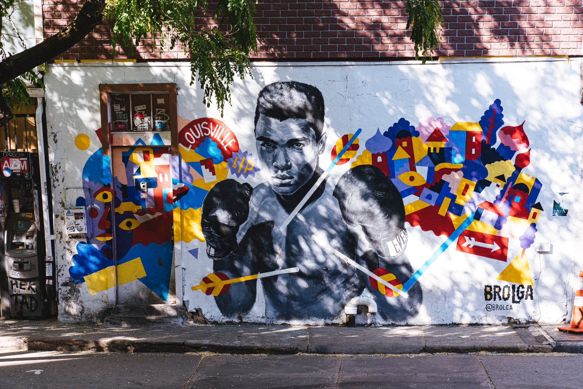 Graffiti z Muhammadem Ali w Williamsburg w Nowym Jorku