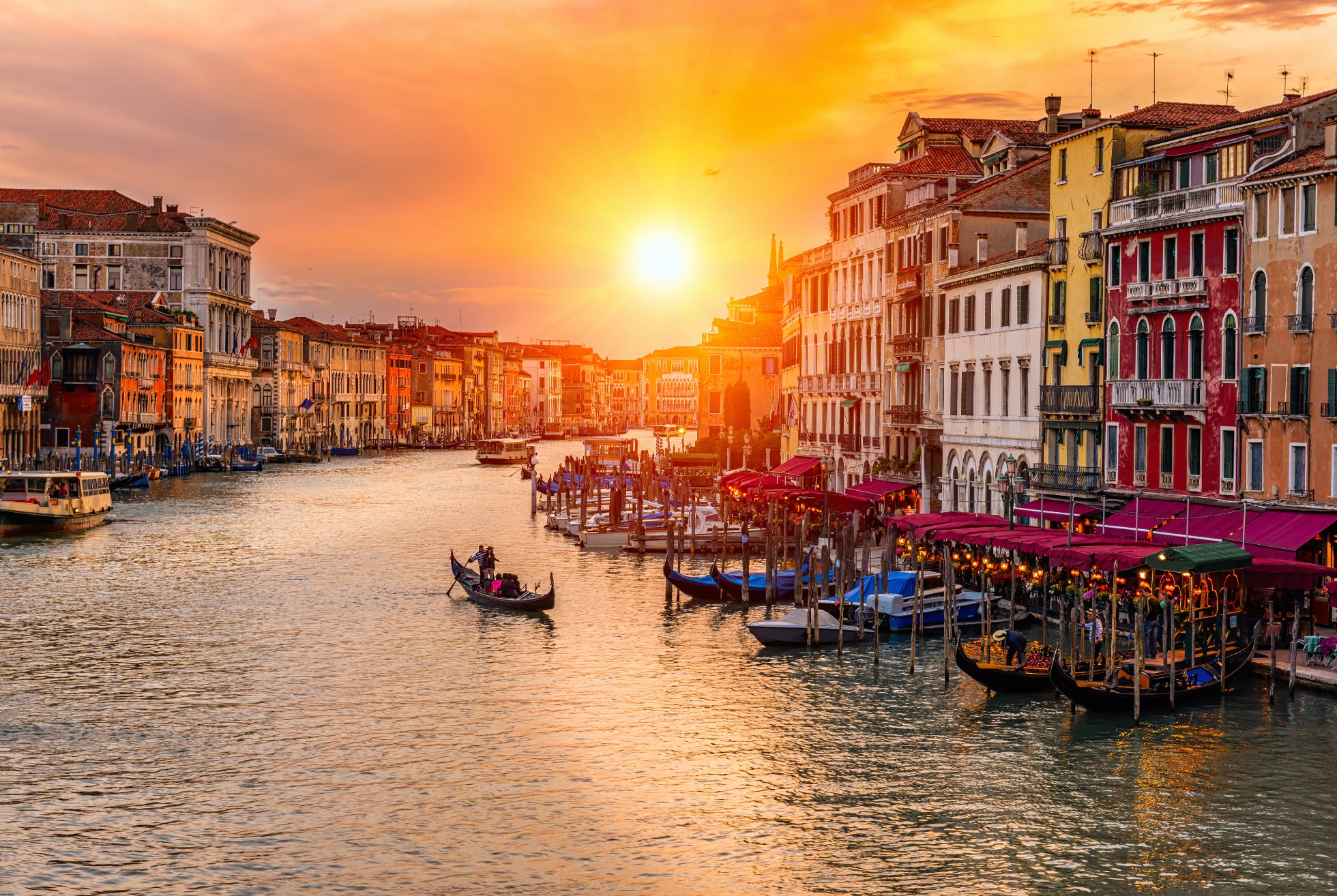 Tramonto sul Grand Canal a Venezia