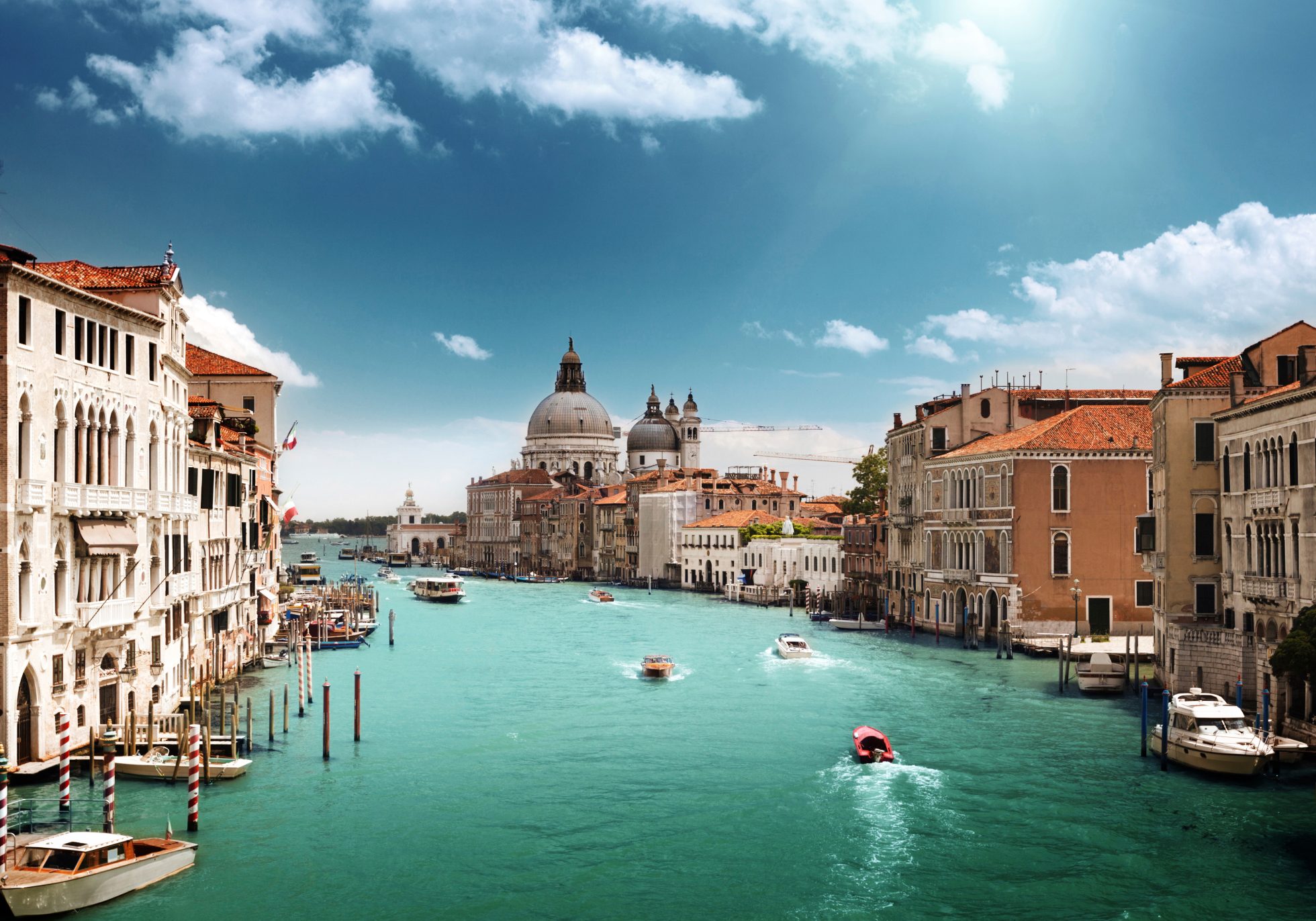 Canale Grande and church of Santa Maria Della Salute in Venice