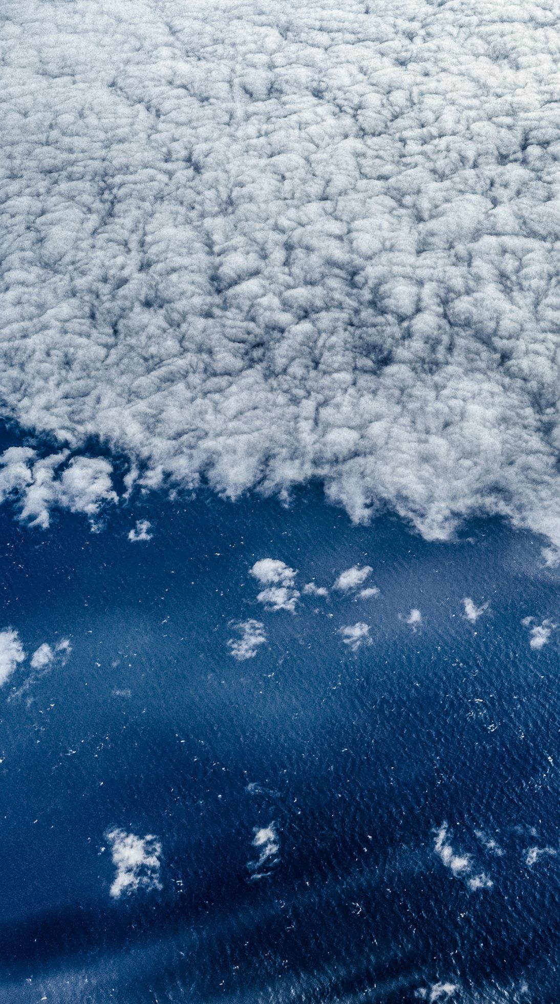 A view of the Baltic Sea from the airplane window