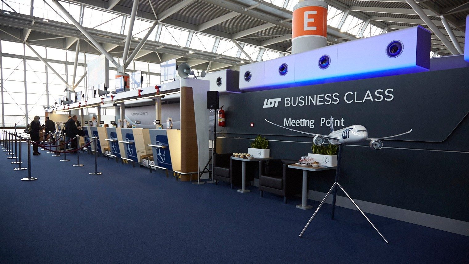 Check-in at the airport in Warsaw