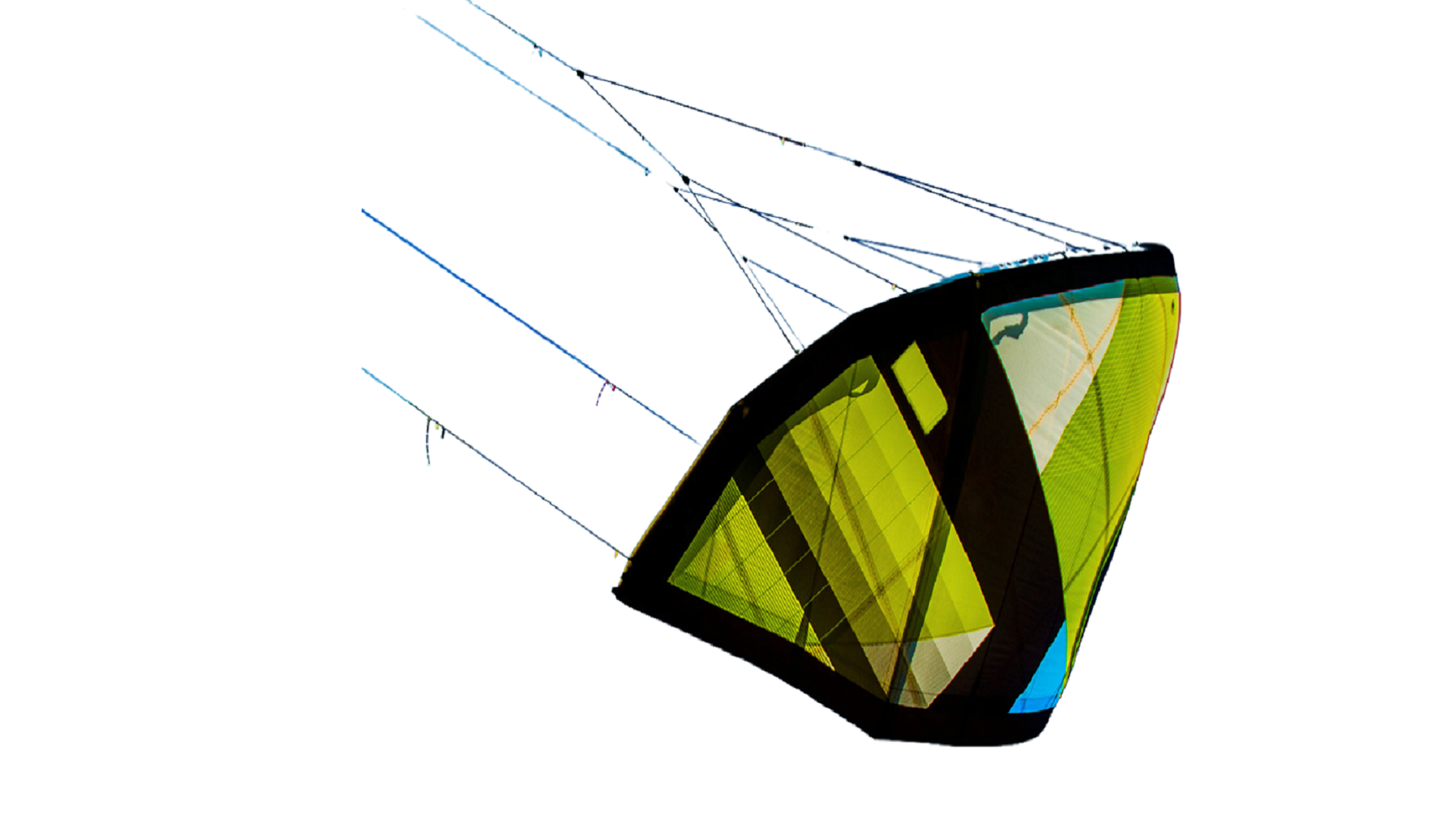 Zielony latawiec do kitesurfingu