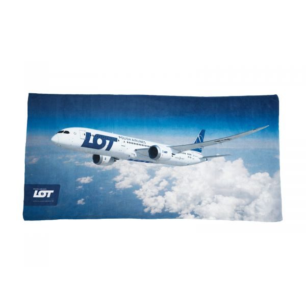 Prezenty na święta - Ręcznik LOT z Boeingiem 787 Dreamliner
