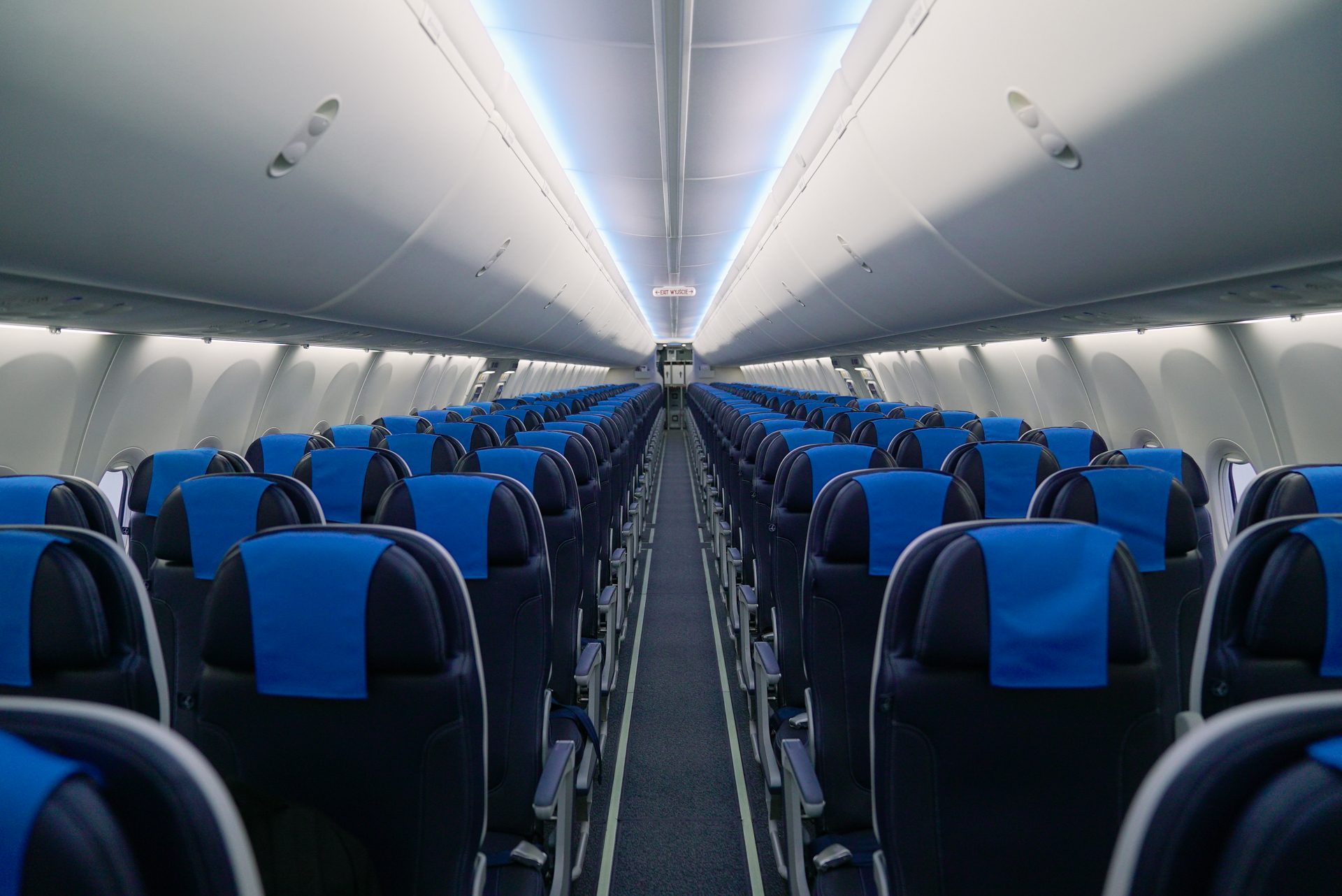 Das Innere des Boeing 737-8 Max-Flugzeugs