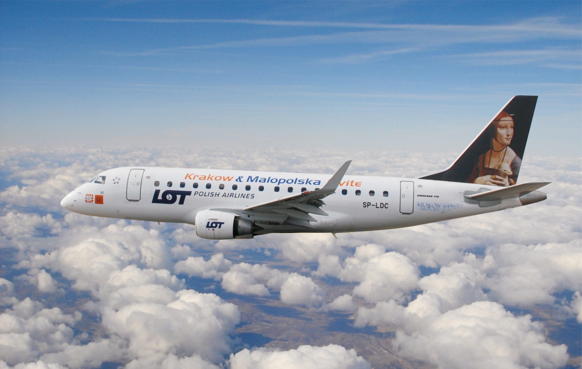 Embraer 170 | SP-LDC | 2008 | Dama z gronostajem