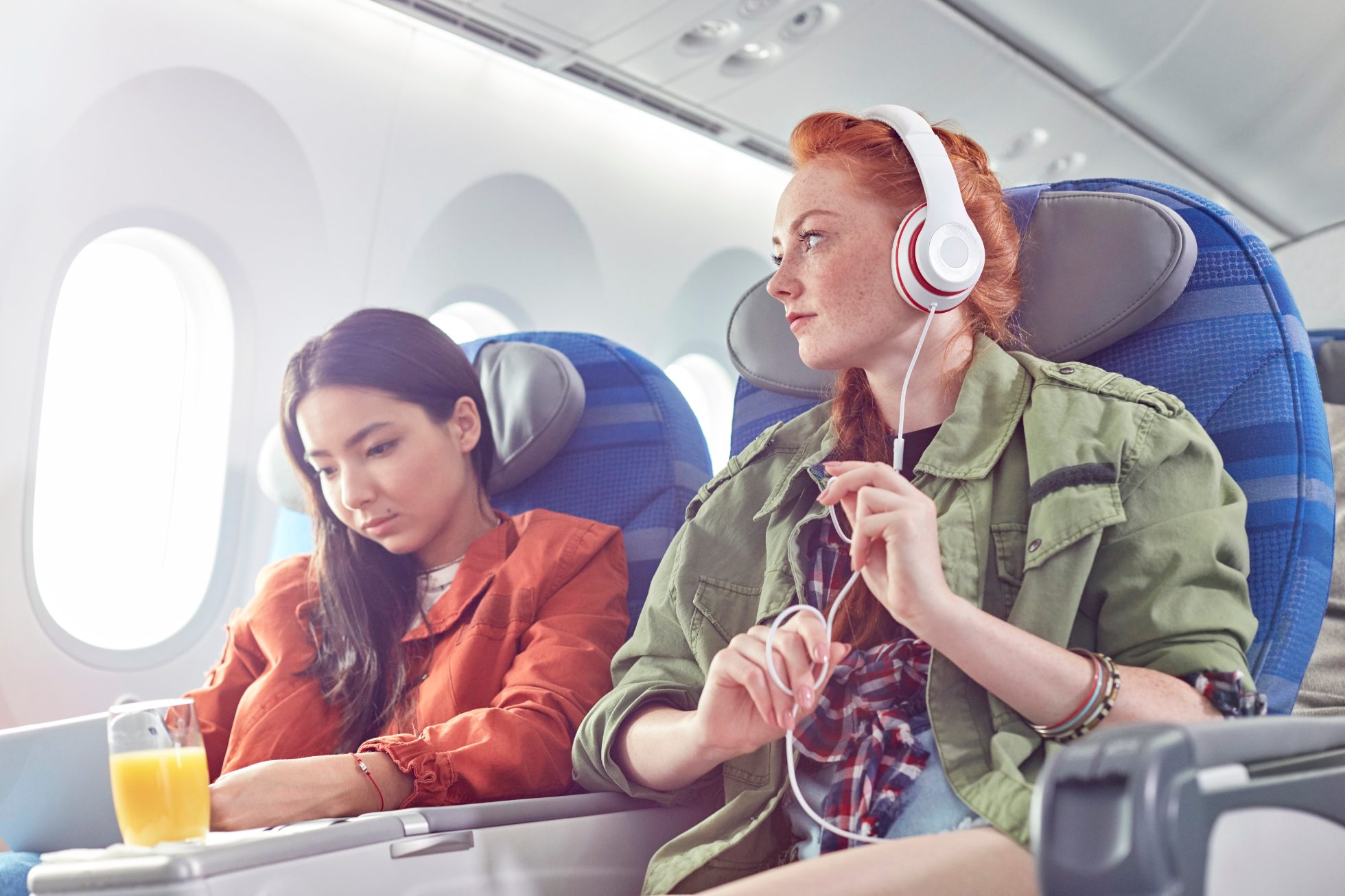 People on the airplane