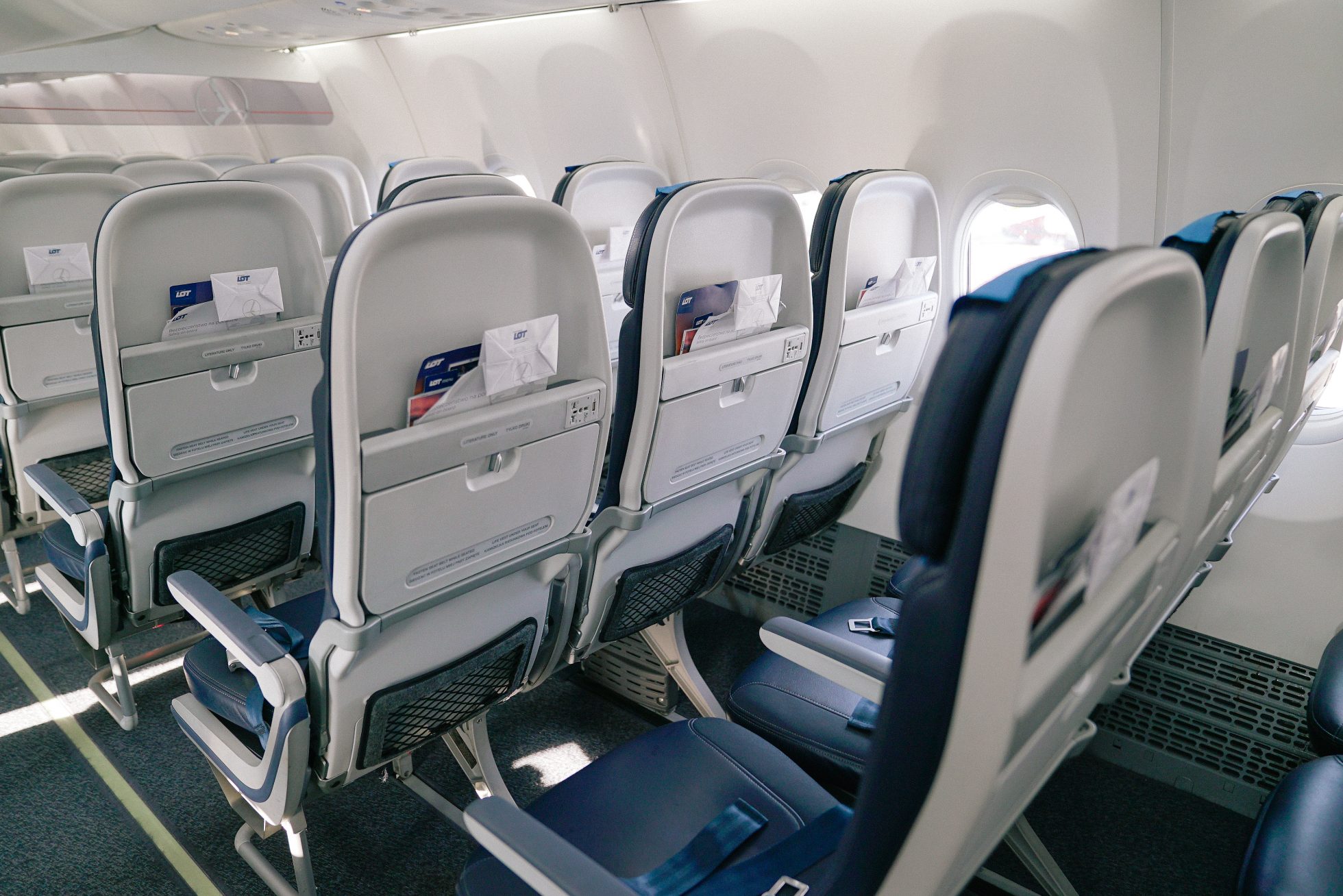 Seats on the airplane