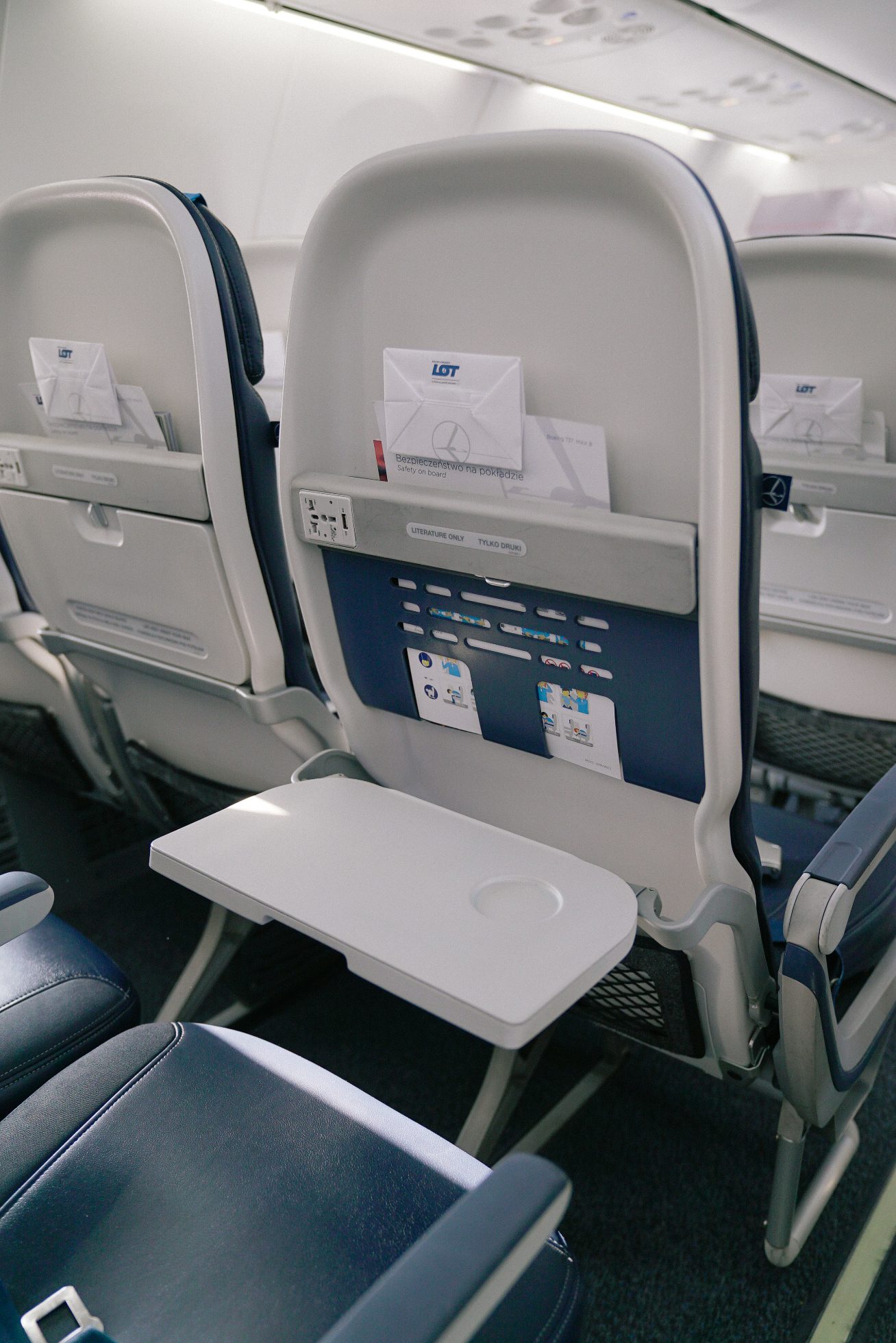 Seats on the airplane